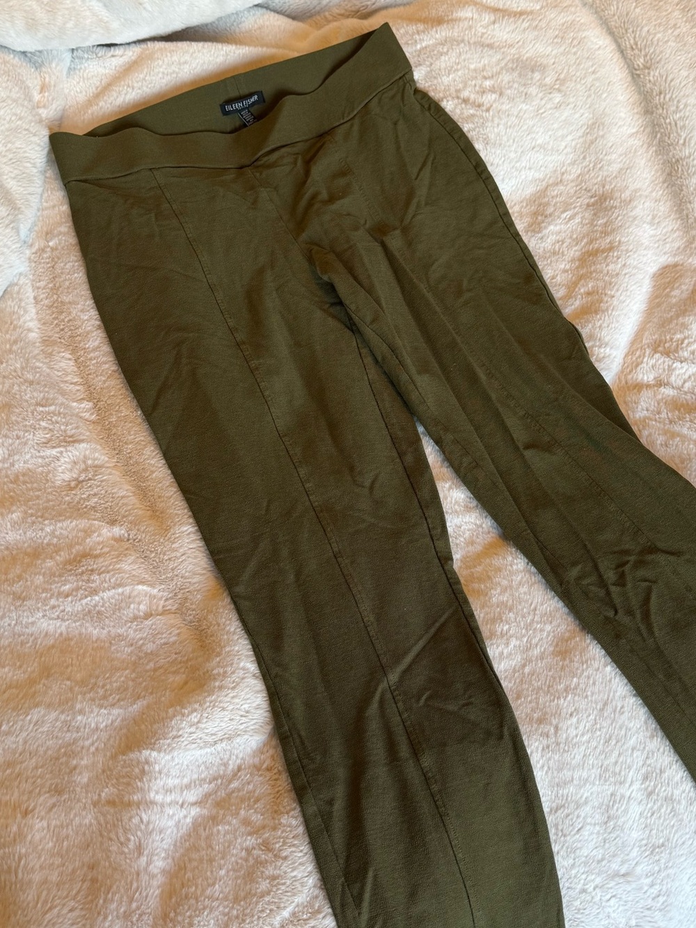 Eileen Fisher Olive Green Ponte Leggings